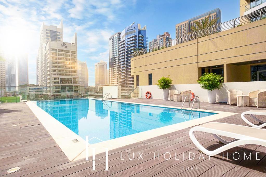 Lux Contemporary Suite With Full Marina View 6 Дубай Экстерьер фото