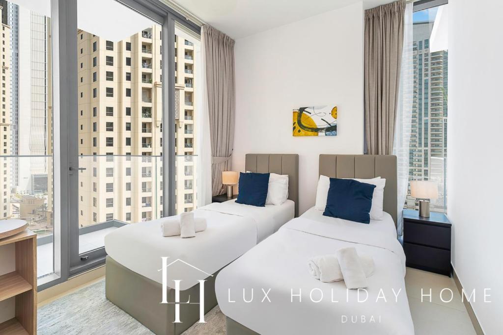 Lux Contemporary Suite With Full Marina View 6 Дубай Экстерьер фото