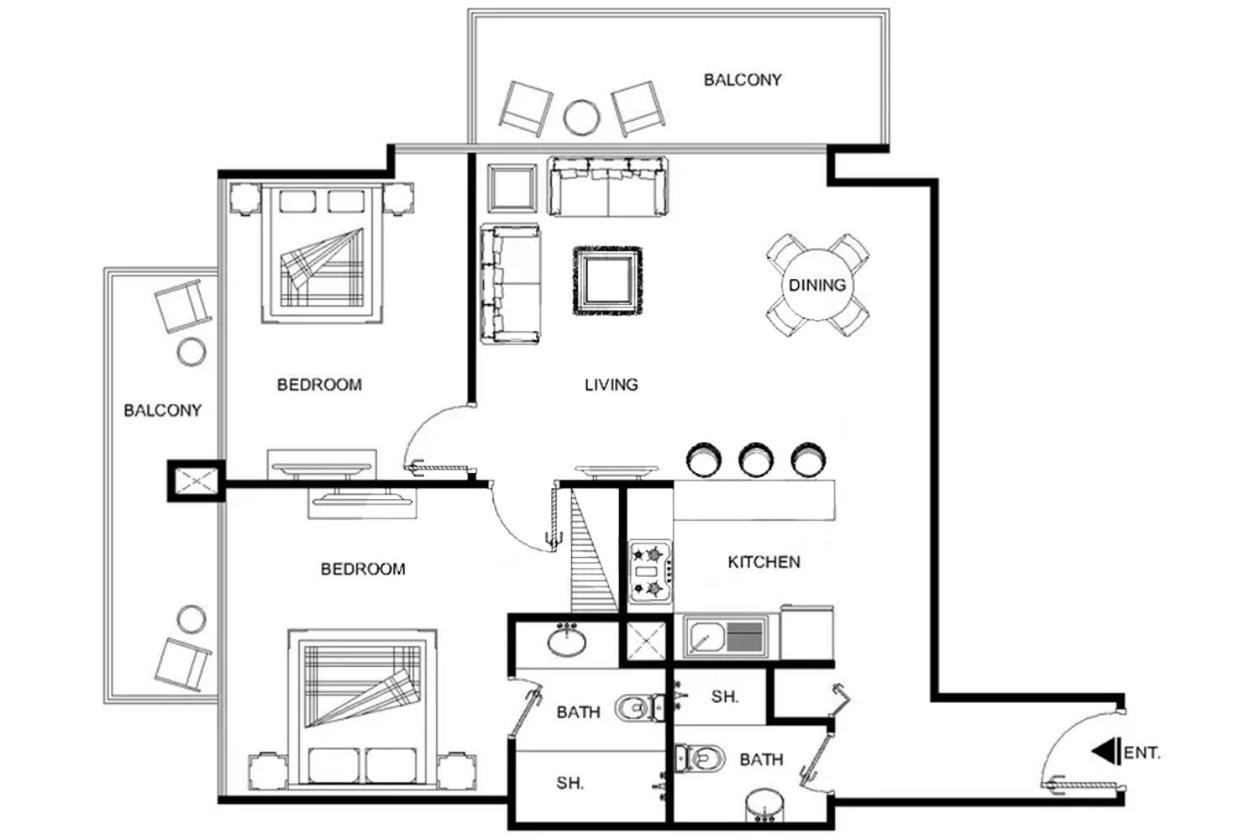 Lux Contemporary Suite With Full Marina View 6 Дубай Экстерьер фото